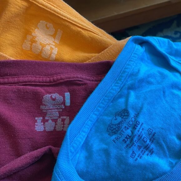 Bundle of 3 Fruit of the Loom short sleeve cotton T-shirts - Picture 9 of 9